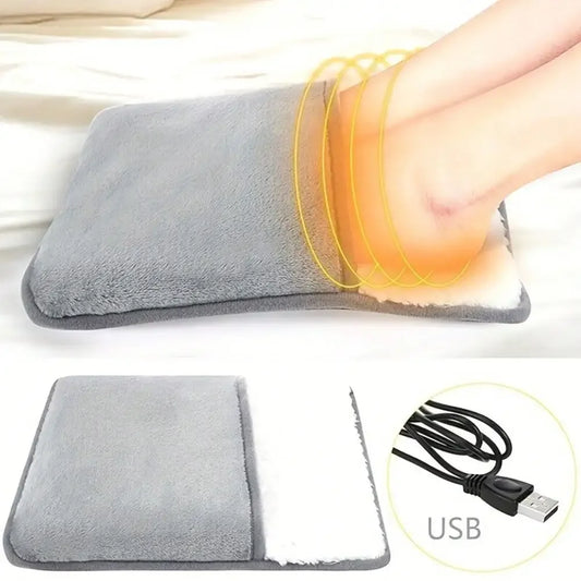 1 Pair Of Comfortable Care USB Heated Foot Pad