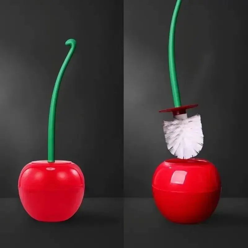 1pc Red Toilet Brush Cherry Shape