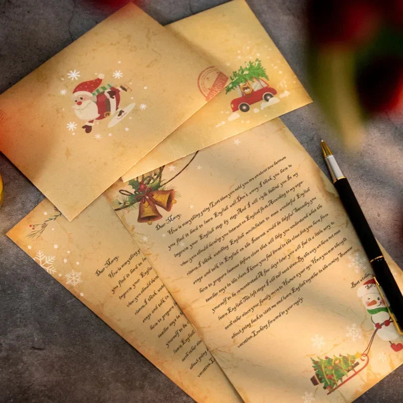 6-30pcs Christmas Paper Envelopes  & Letter Pads
