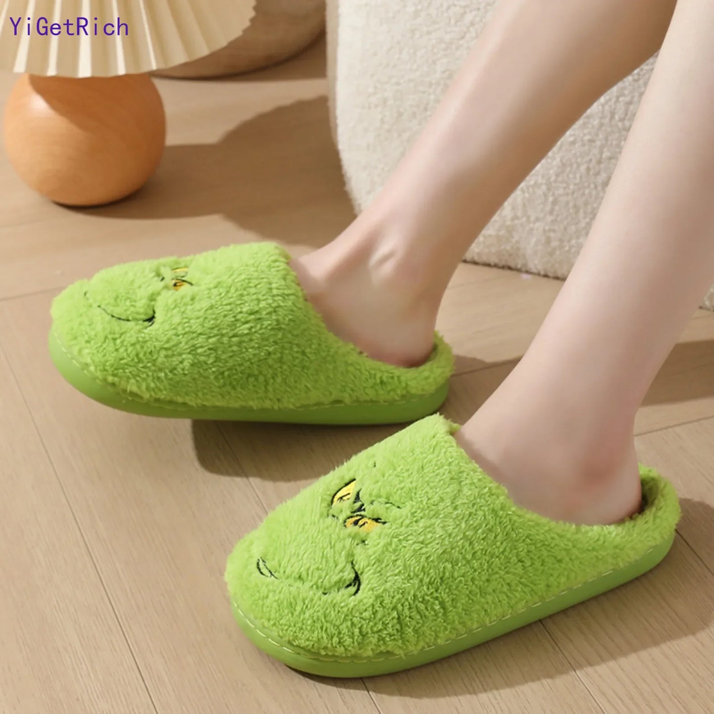 Christmas Warm Winter Grinch Slippers