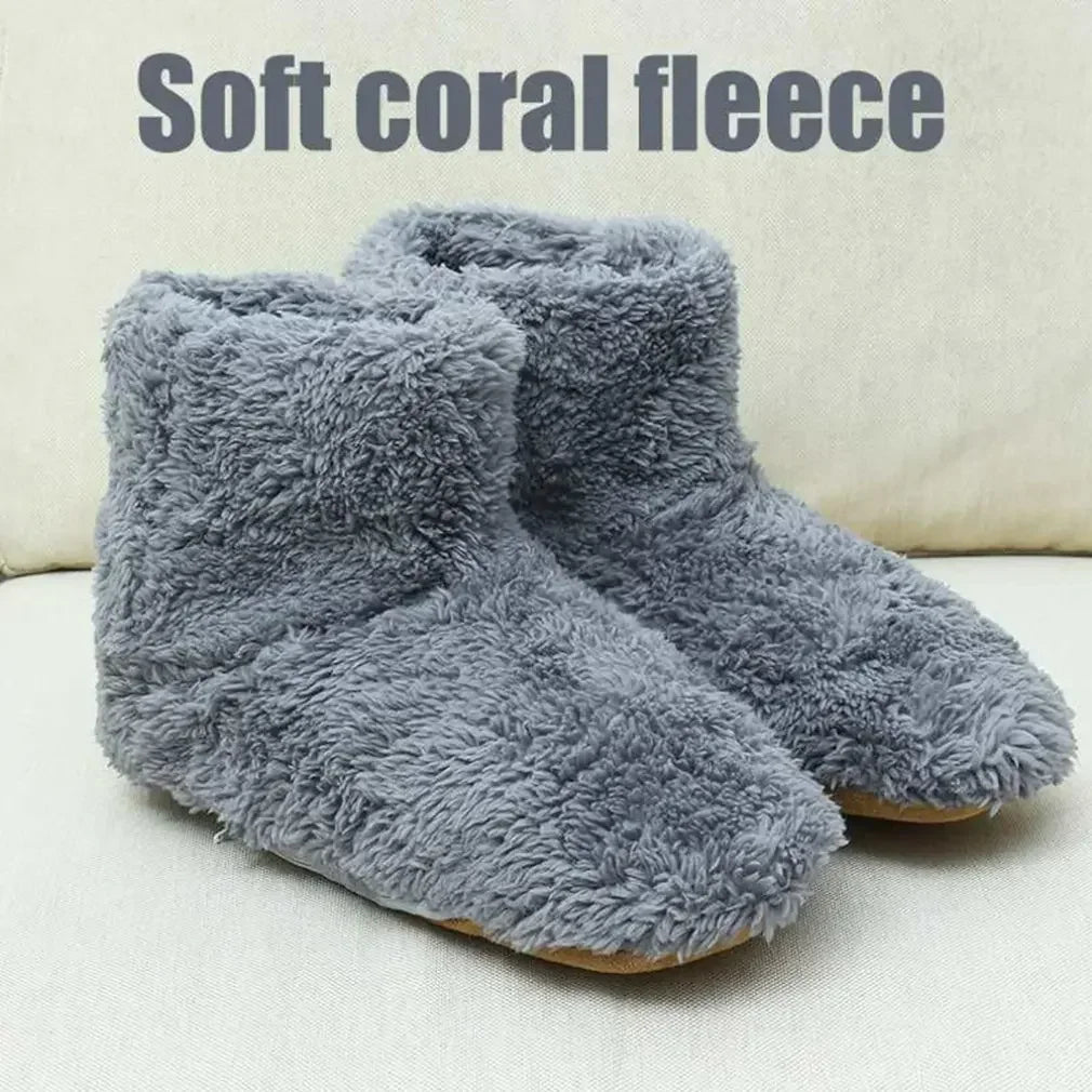 USB Rechargeable Foot Warming Shoes Men Women