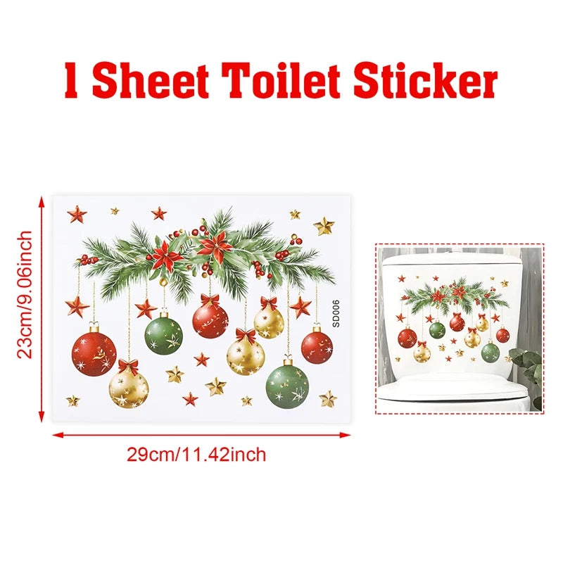 Christmas Snowman Toilet Sticker