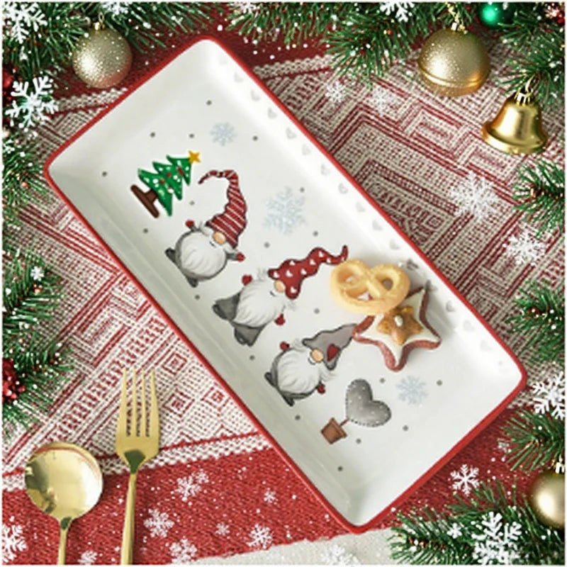 Christmas Vintage Ceramic Dessert Plate