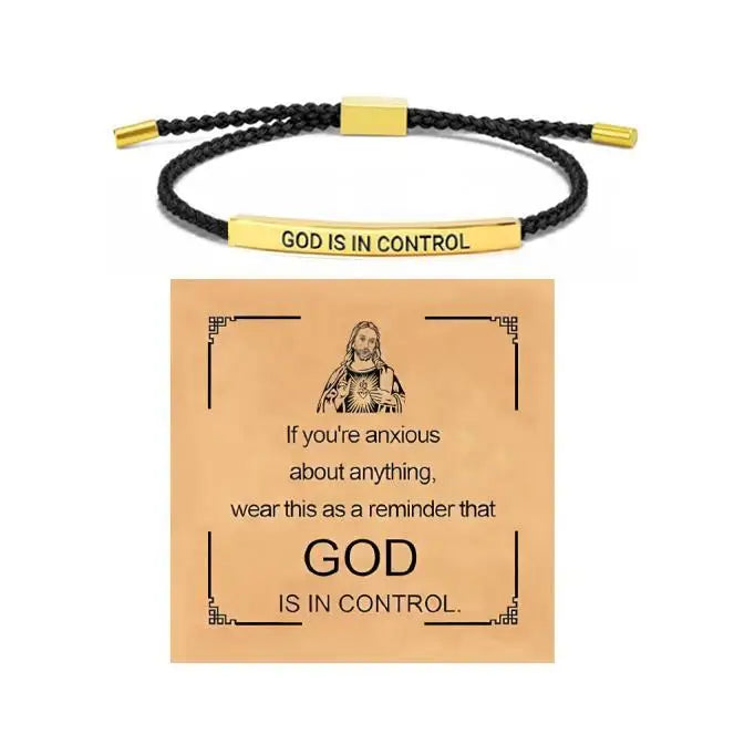 Inspirational Bracelet 'God Is in Control'
