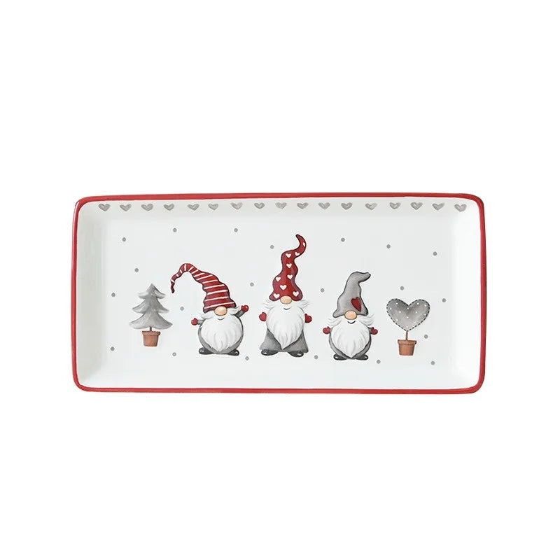Christmas Vintage Ceramic Dessert Plate