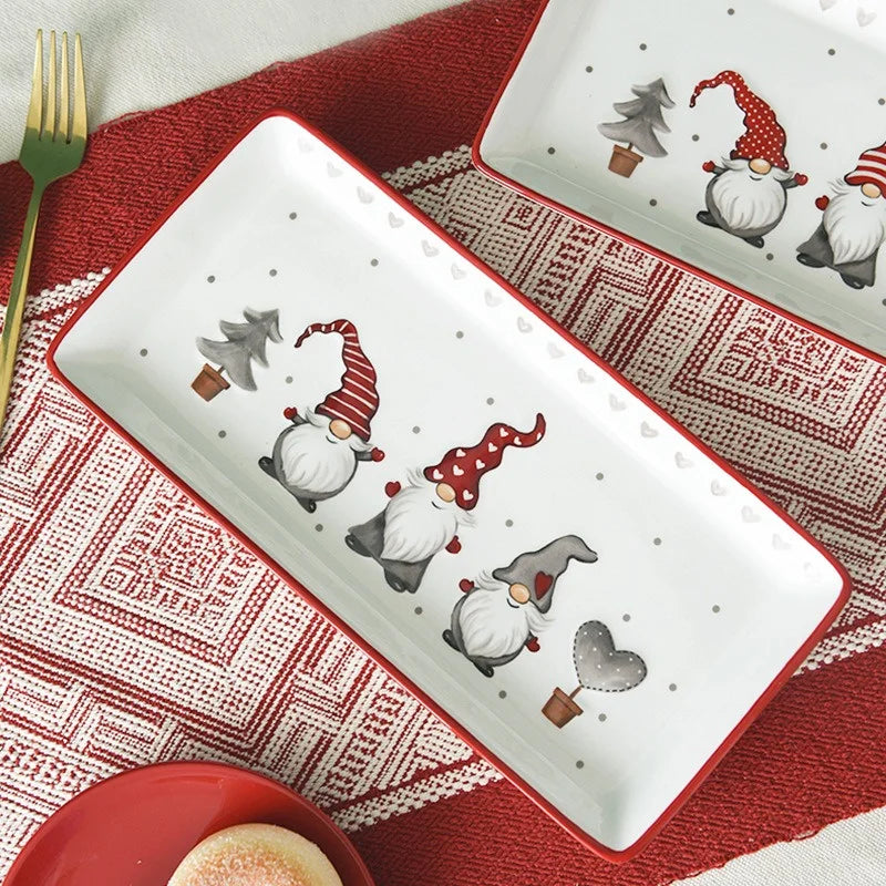Christmas Vintage Ceramic Dessert Plate