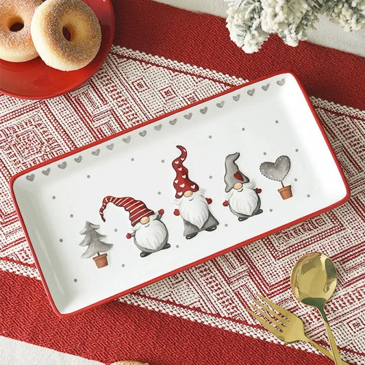 Christmas Vintage Ceramic Dessert Plate