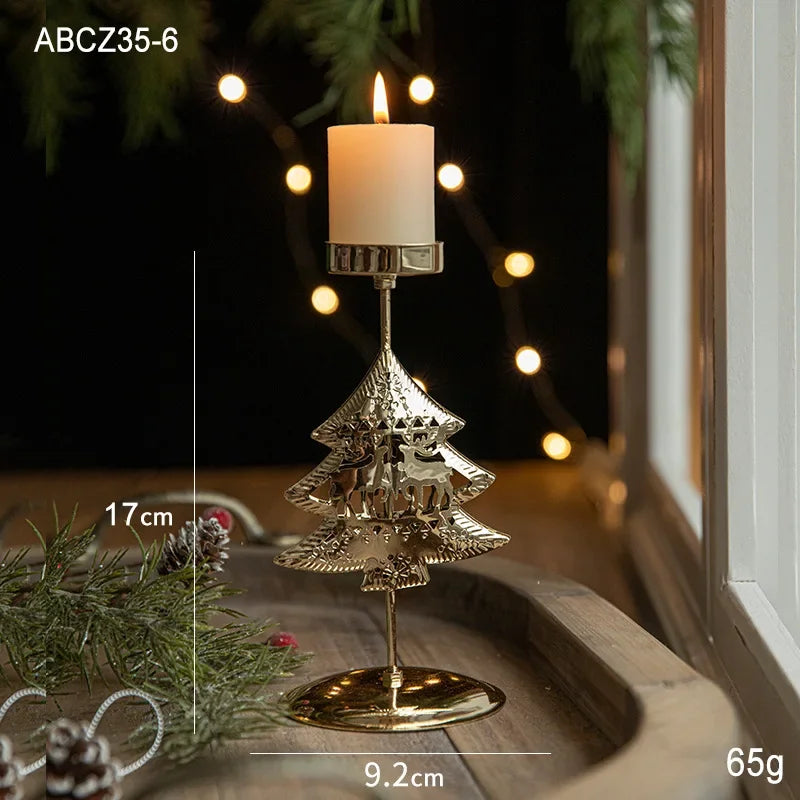 Christmas Votive Metal Candle Holder