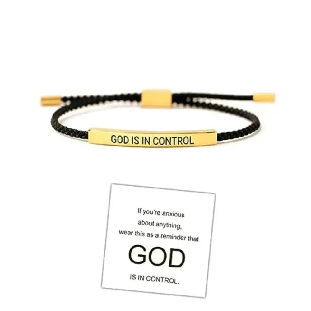 Inspirational Bracelet 'God Is in Control'