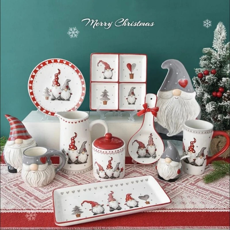 Nordic Santa Claus Christmas Tableware Gift