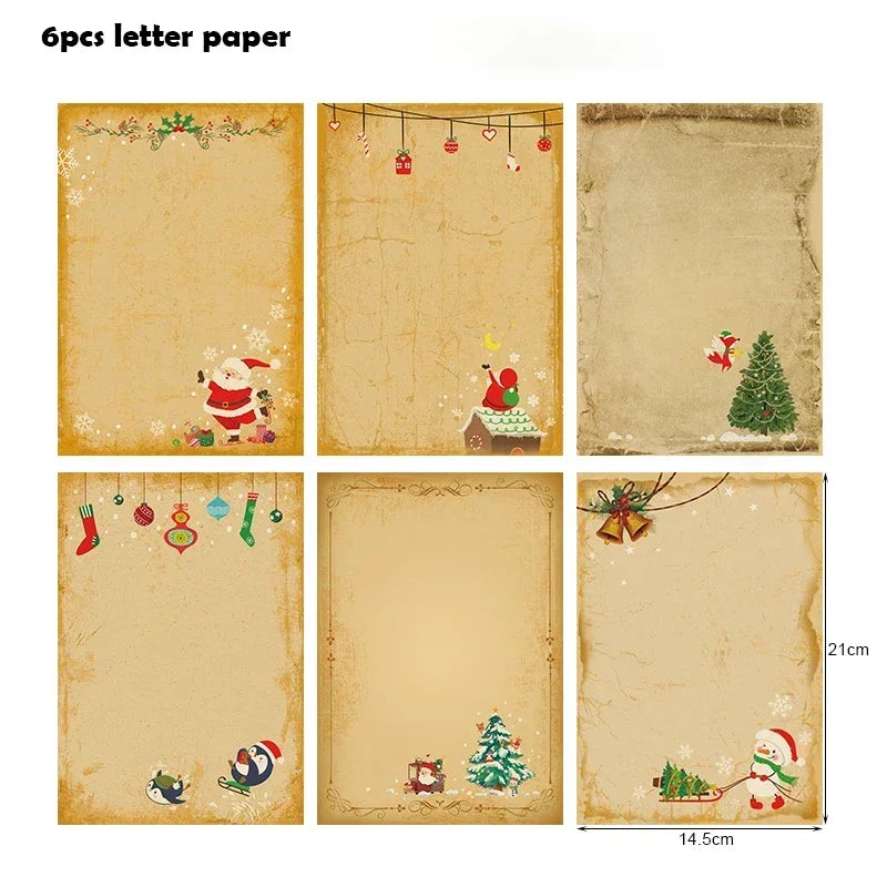 6-30pcs Christmas Paper Envelopes  & Letter Pads