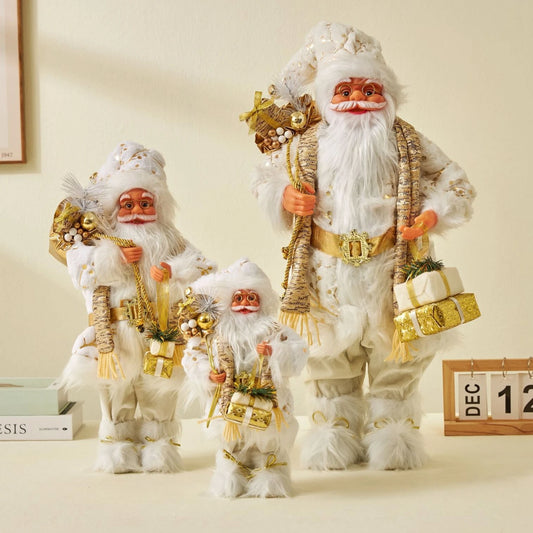 Large Golden Santa Claus Christmas Doll