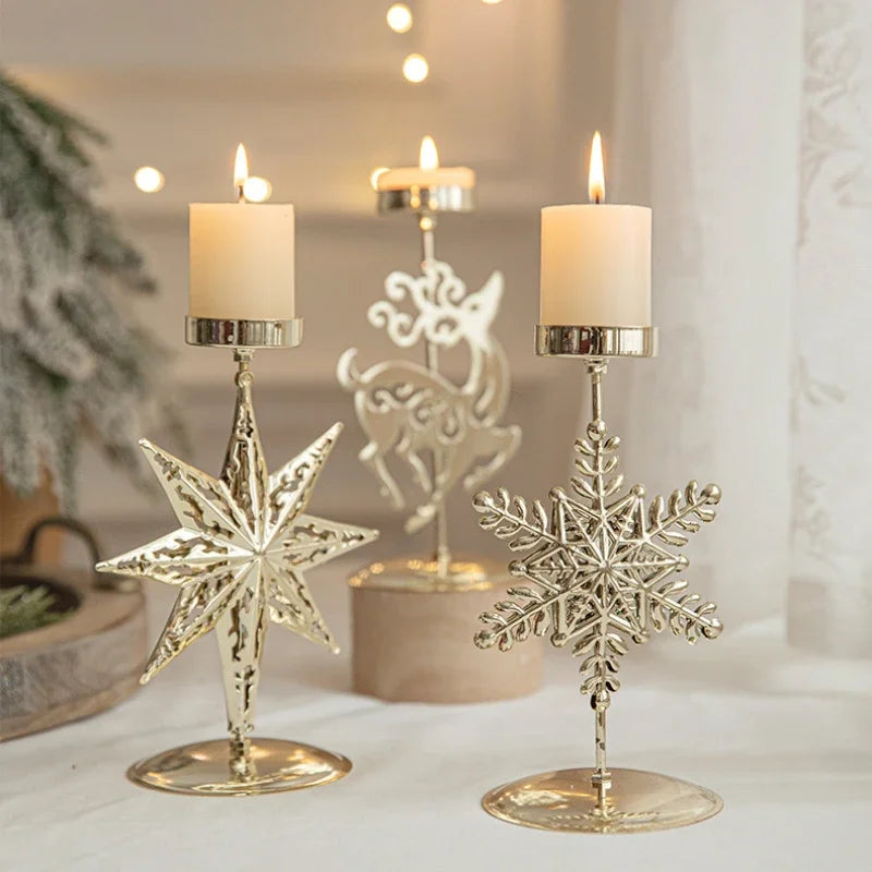Christmas Votive Metal Candle Holder