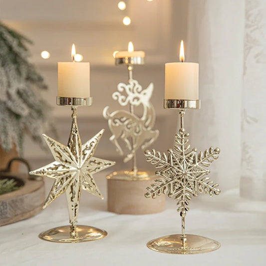 Christmas Votive Metal Candle Holder
