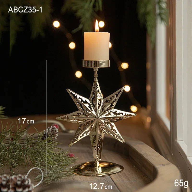 Christmas Votive Metal Candle Holder