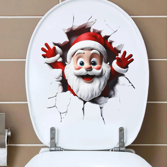 Christmas Snowman Toilet Sticker