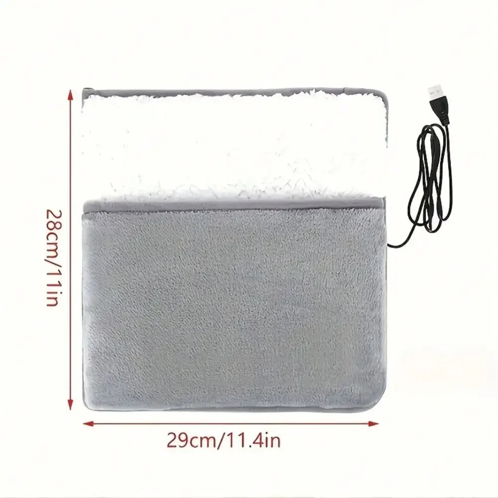 1 Pair Of Comfortable Care USB Heated Foot Pad