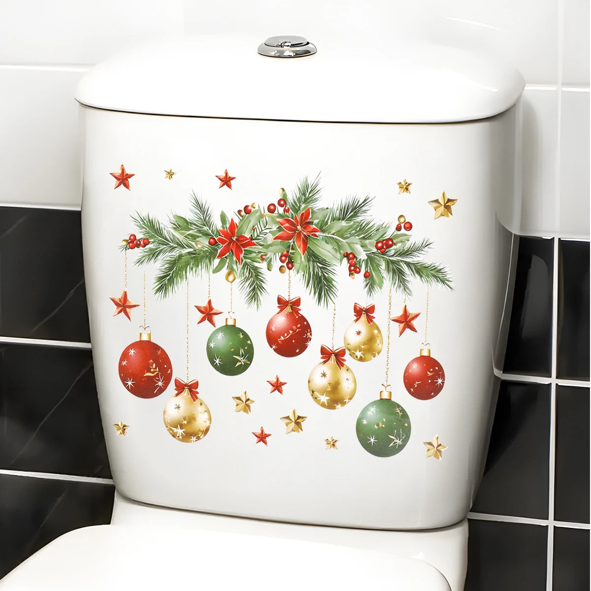 Christmas Snowman Toilet Sticker