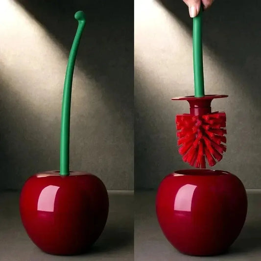 1pc Red Toilet Brush Cherry Shape