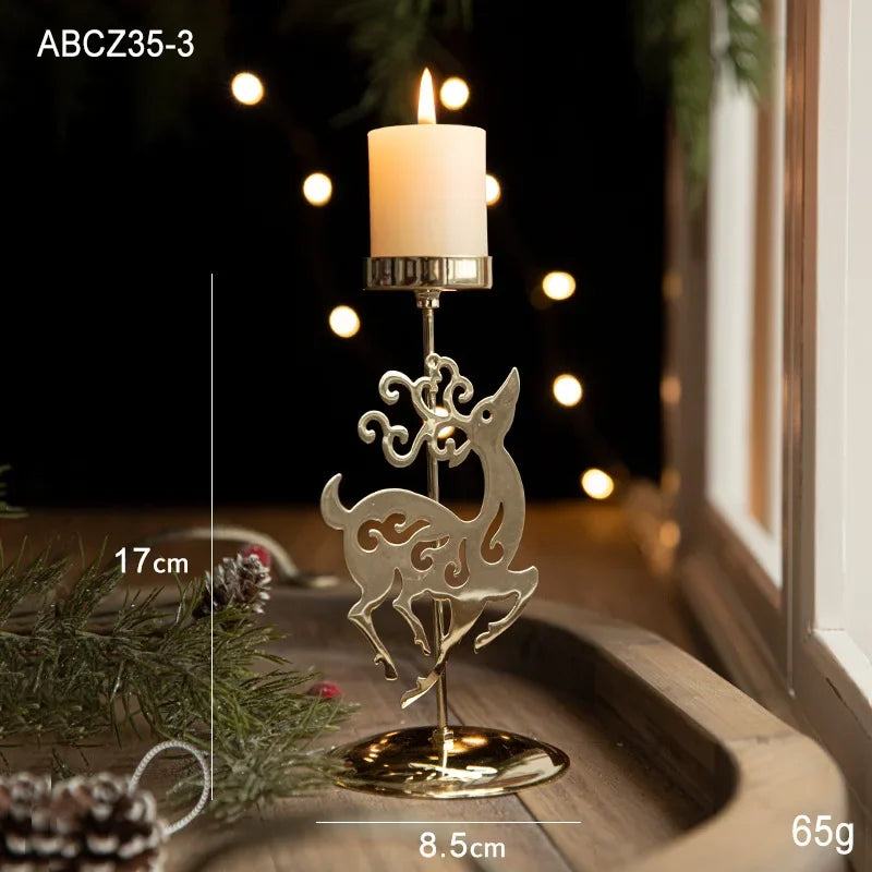 Christmas Votive Metal Candle Holder