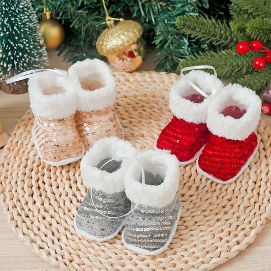 Glitter Shiny Cute Christmas Shoe Decorations