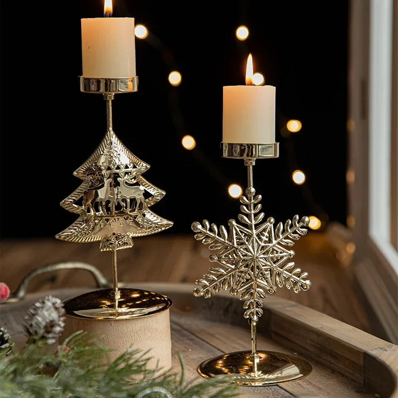 Christmas Votive Metal Candle Holder