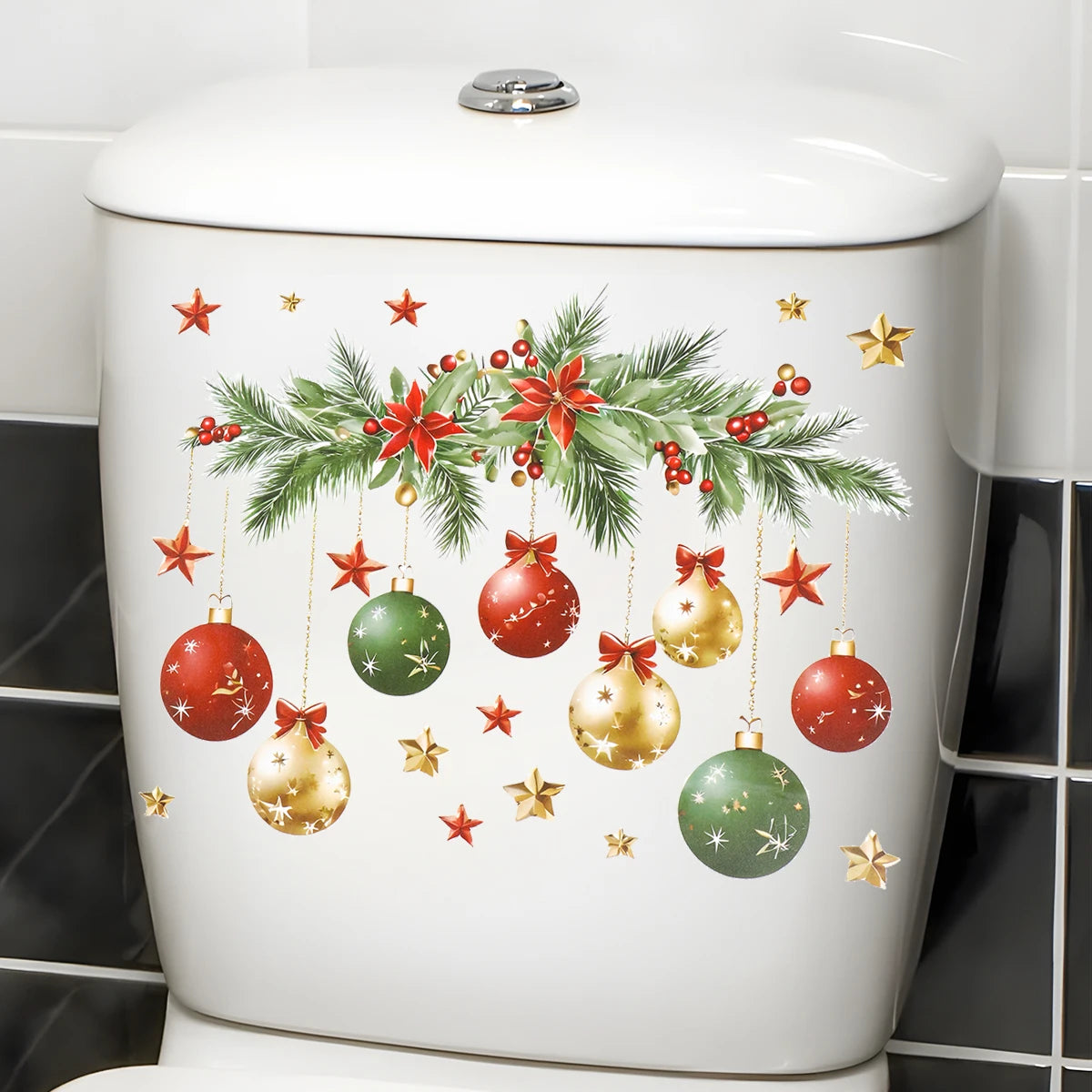 Christmas Snowman Toilet Sticker