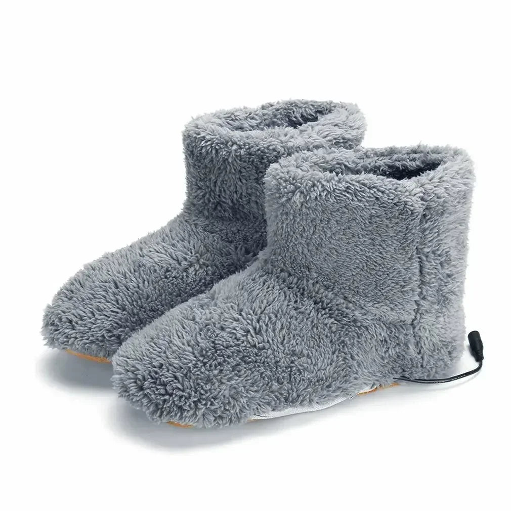 USB Rechargeable Foot Warming Shoes Men Women