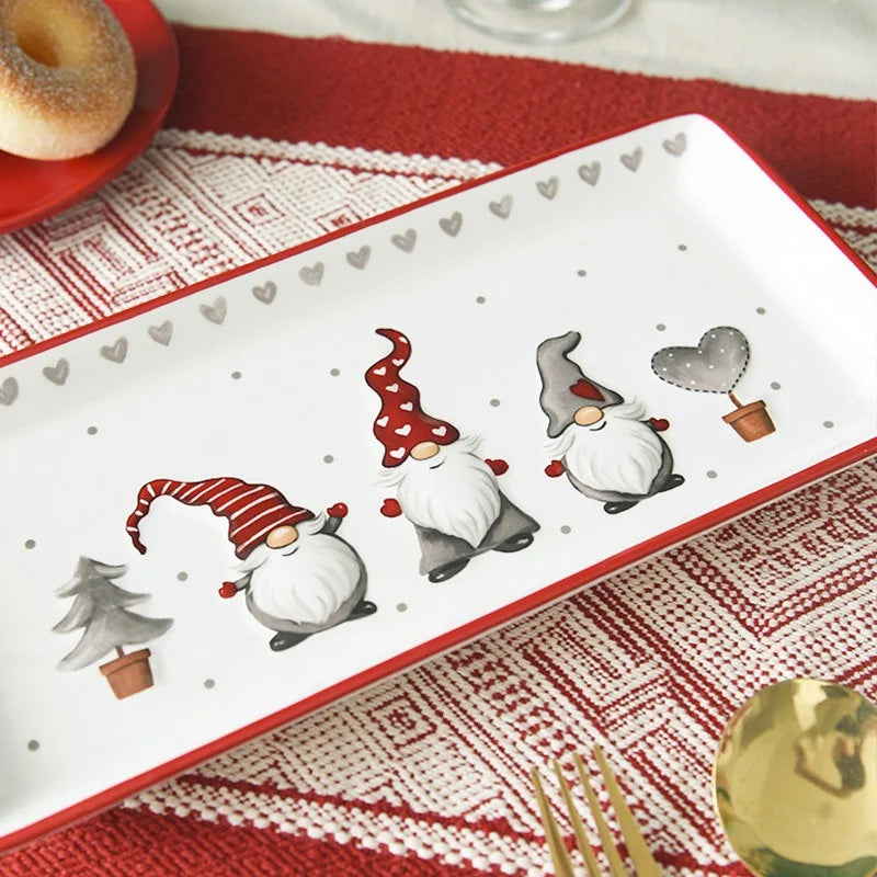 Christmas Vintage Ceramic Dessert Plate