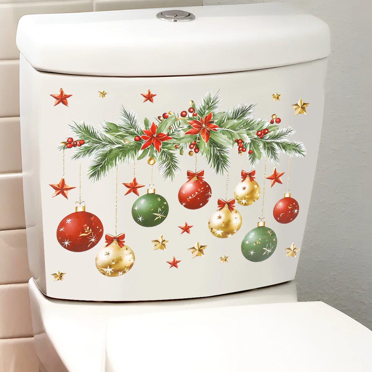 Christmas Snowman Toilet Sticker