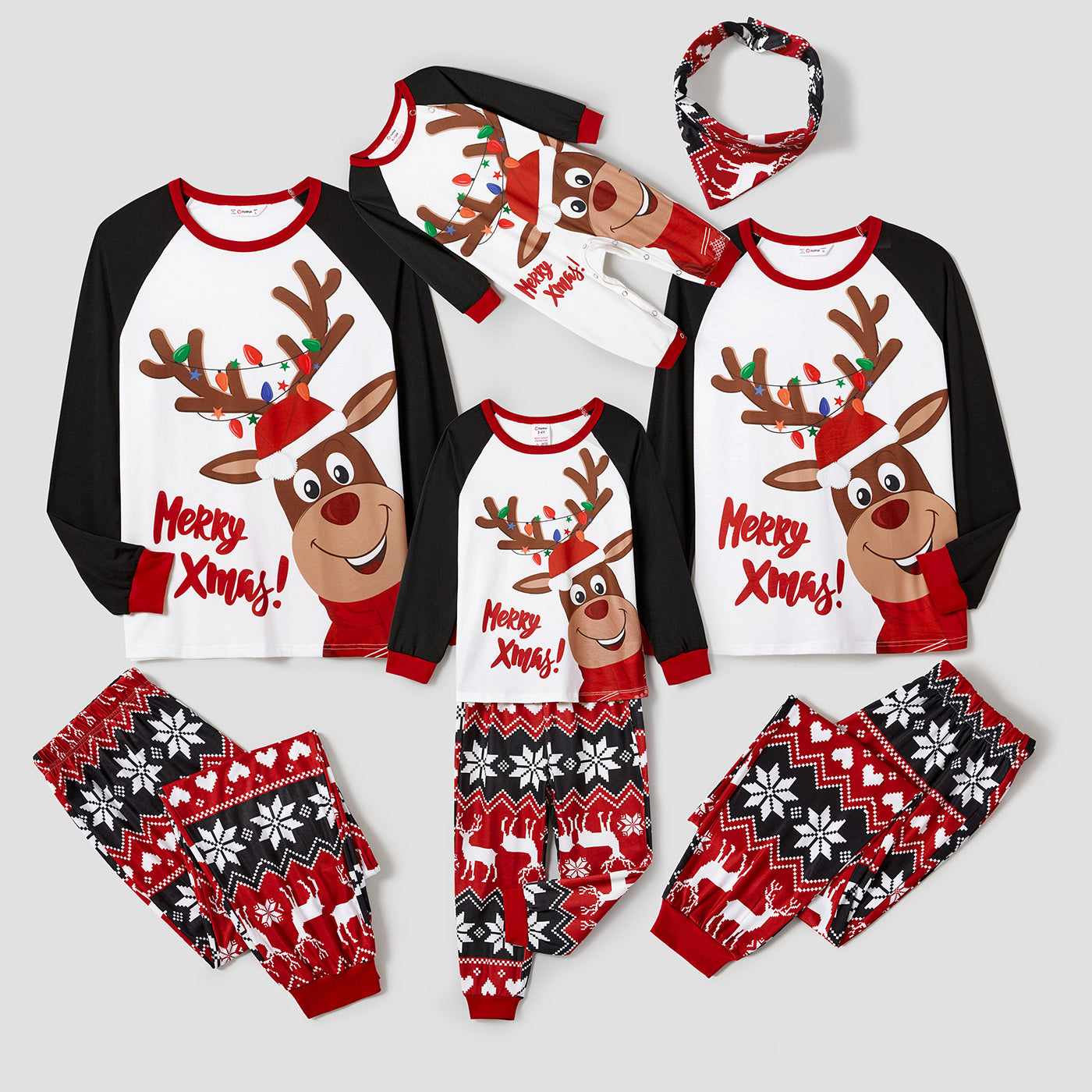 Reindeer Christmas Matching Family Pajamas