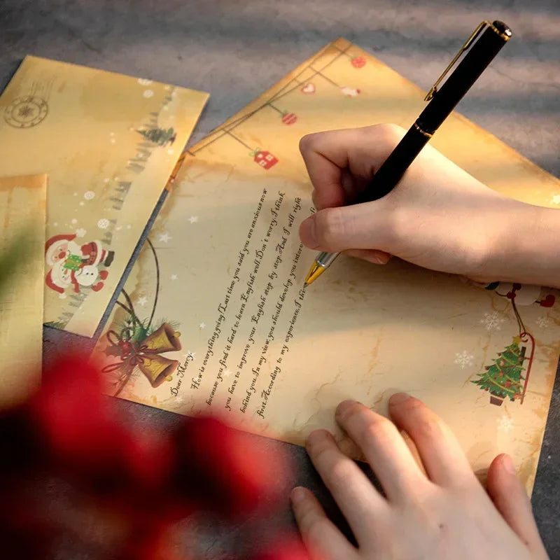 6-30pcs Christmas Paper Envelopes  & Letter Pads