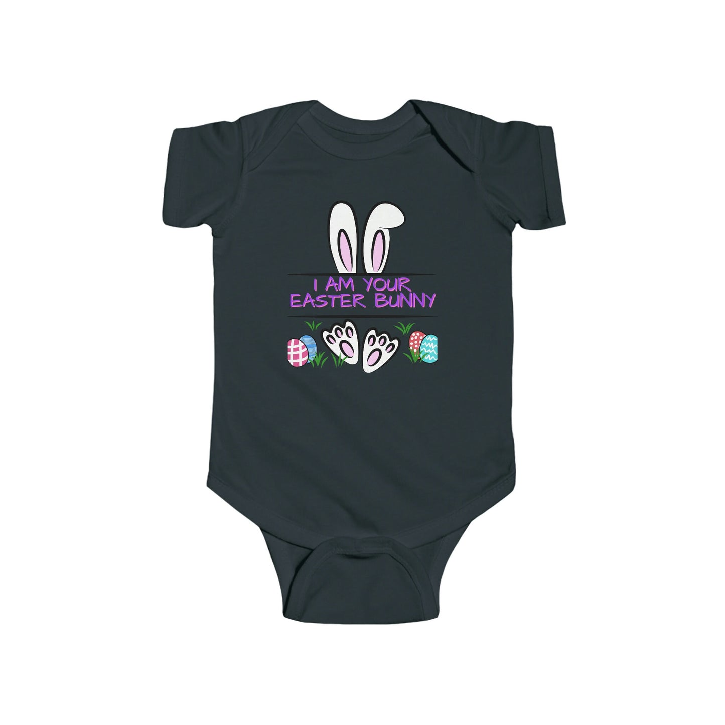 Easter Bunny Baby Onesie/Infant Fine Jersey Bodysuit/Baby Shower Gift/My First Easter/Pregnancy Reveal/Gender Party Present