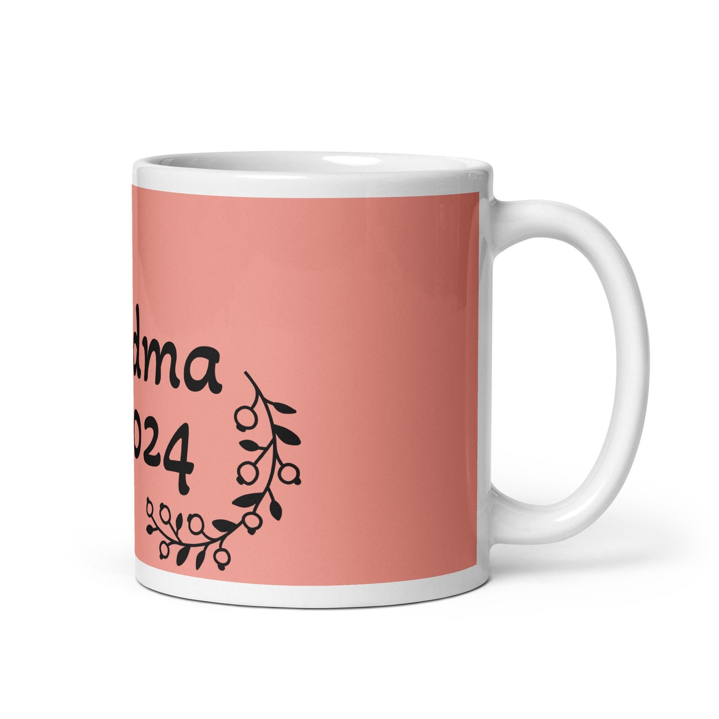 Grandma To Be 2024 Glossy Mug/Grandmother Gift/Present From Mommy/Pregnancy Reveal/Baby Coming Announcement/Mother's Day