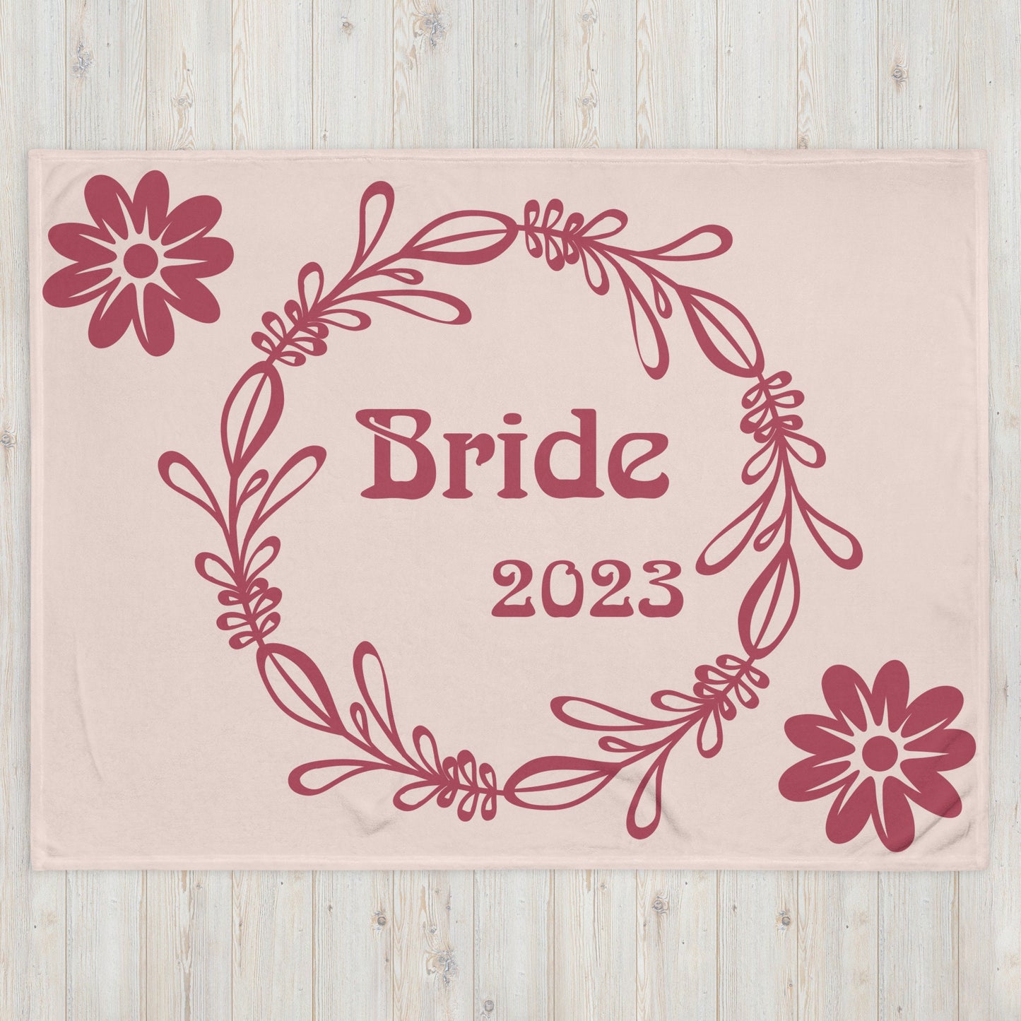 Bride To Be 2023 Throw Blanket/Bridal Shower Gift/Wedding Present/Birtday For The Bride/Thank You