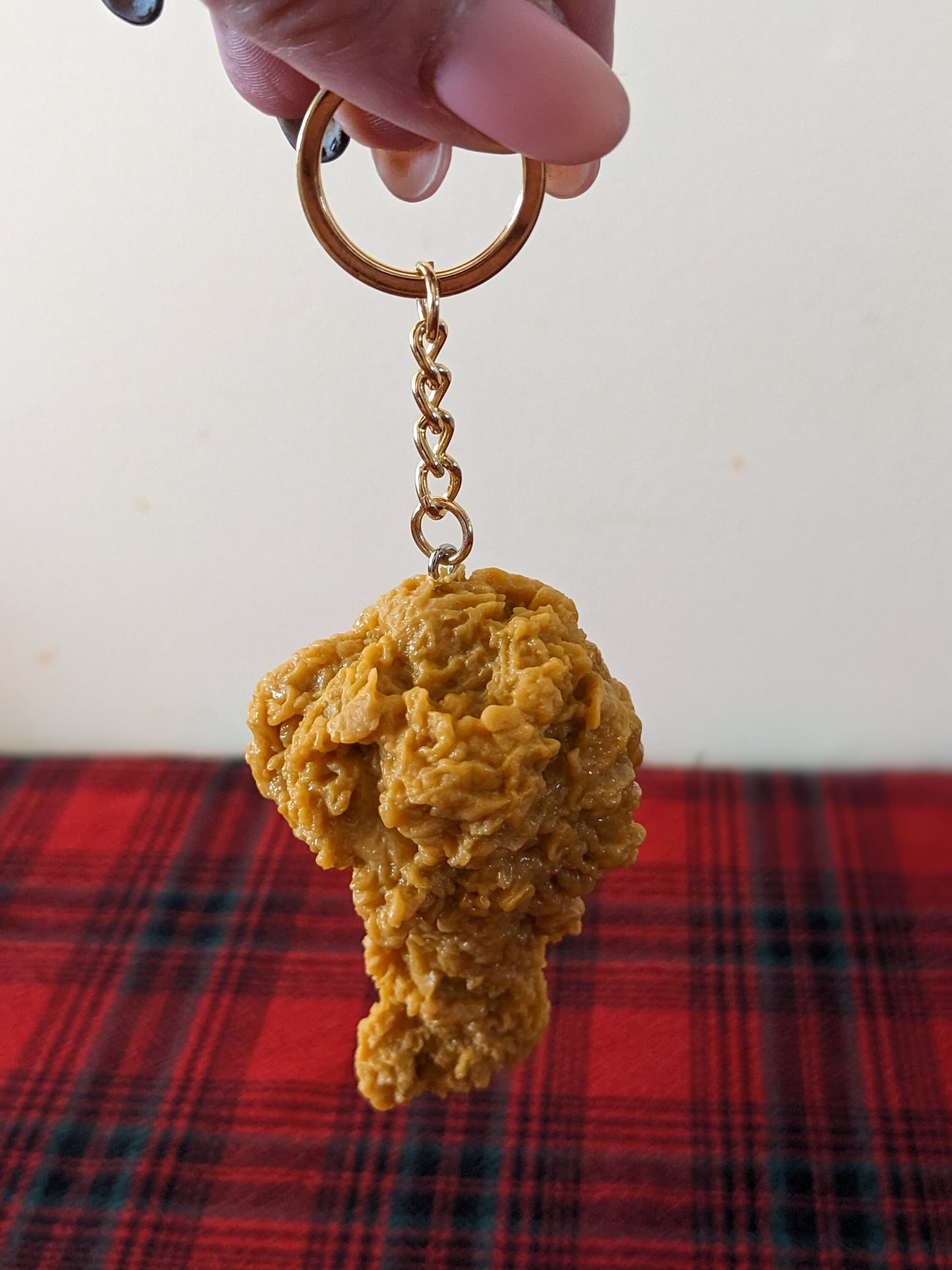 Fried Chicken Leg Keychain/Food Keychain/Funny Birthday Present/Father's Day Gift