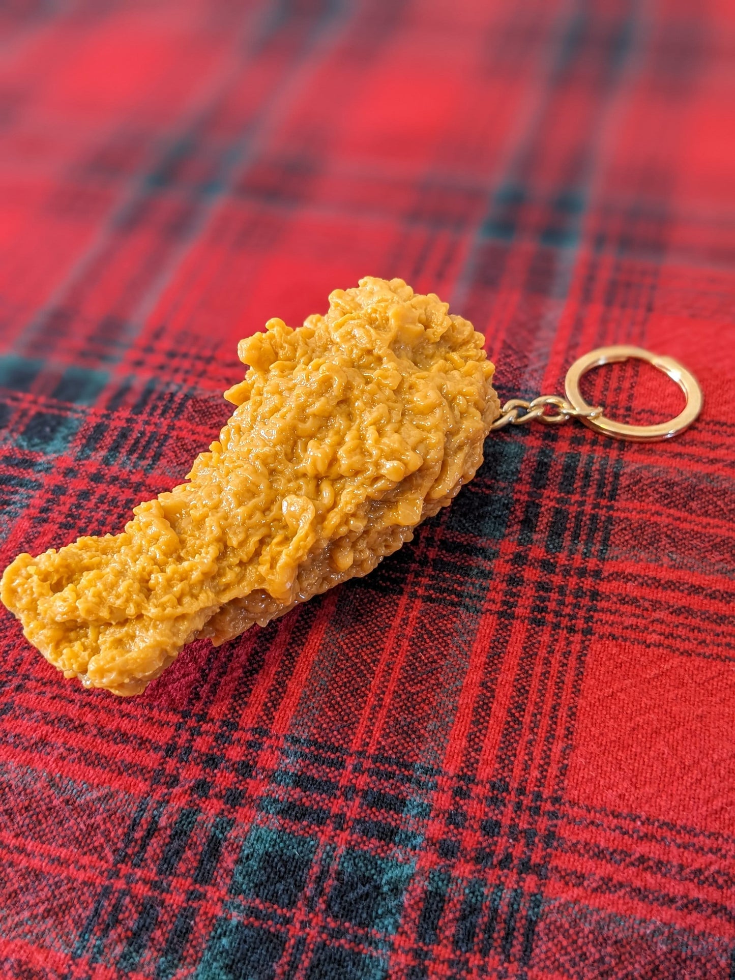 Fried Chicken Leg Keychain/Food Keychain/Funny Birthday Present/Father's Day Gift