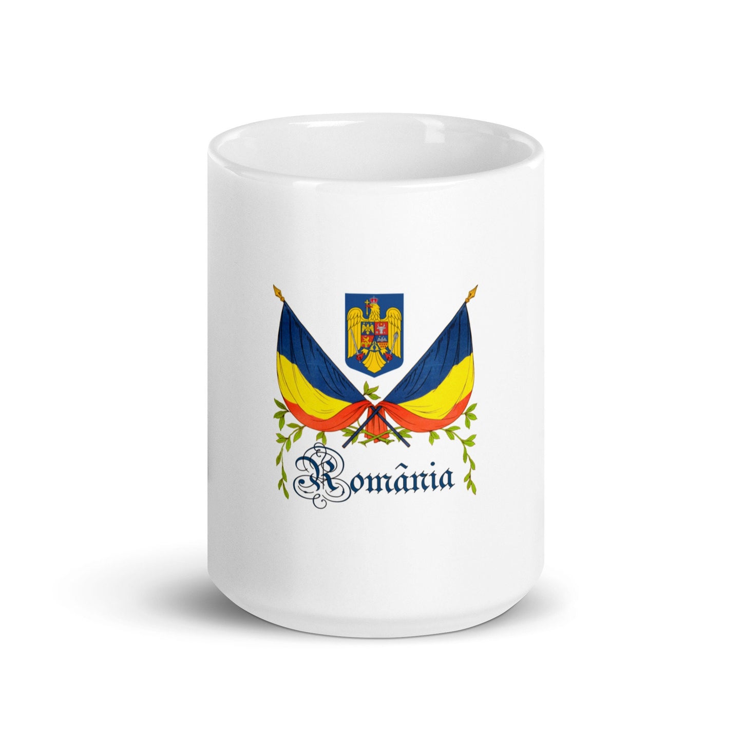 Romanian Flag Souvenir Glossy Mug Gift/Romanian Present/Birthday Thank You Appreciation Friend