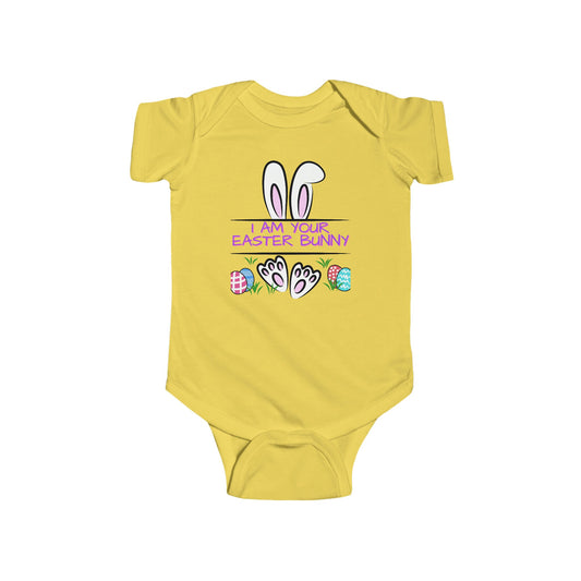 Easter Bunny Baby Onesie/Infant Fine Jersey Bodysuit/Baby Shower Gift/My First Easter/Pregnancy Reveal/Gender Party Present