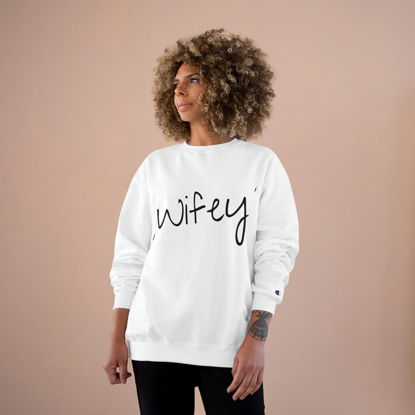 Wifey Sweatshirt/By Champion/Wedding Present/Mother's Day Gift/Bride To Be/Bridal Shower/Gifts For Her/Spring Clothing