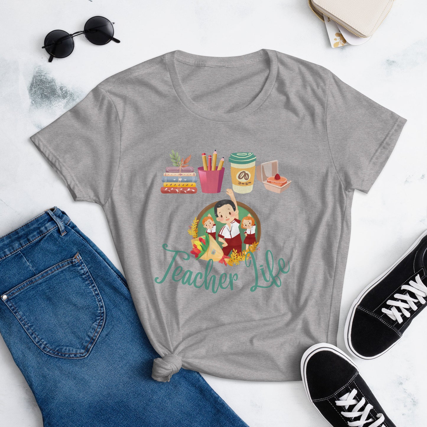 Teacher Life Customized T-shirt/End Of School Gift For Teacher/Teacher Appreciation Week Present/Best Teacher/Thank you