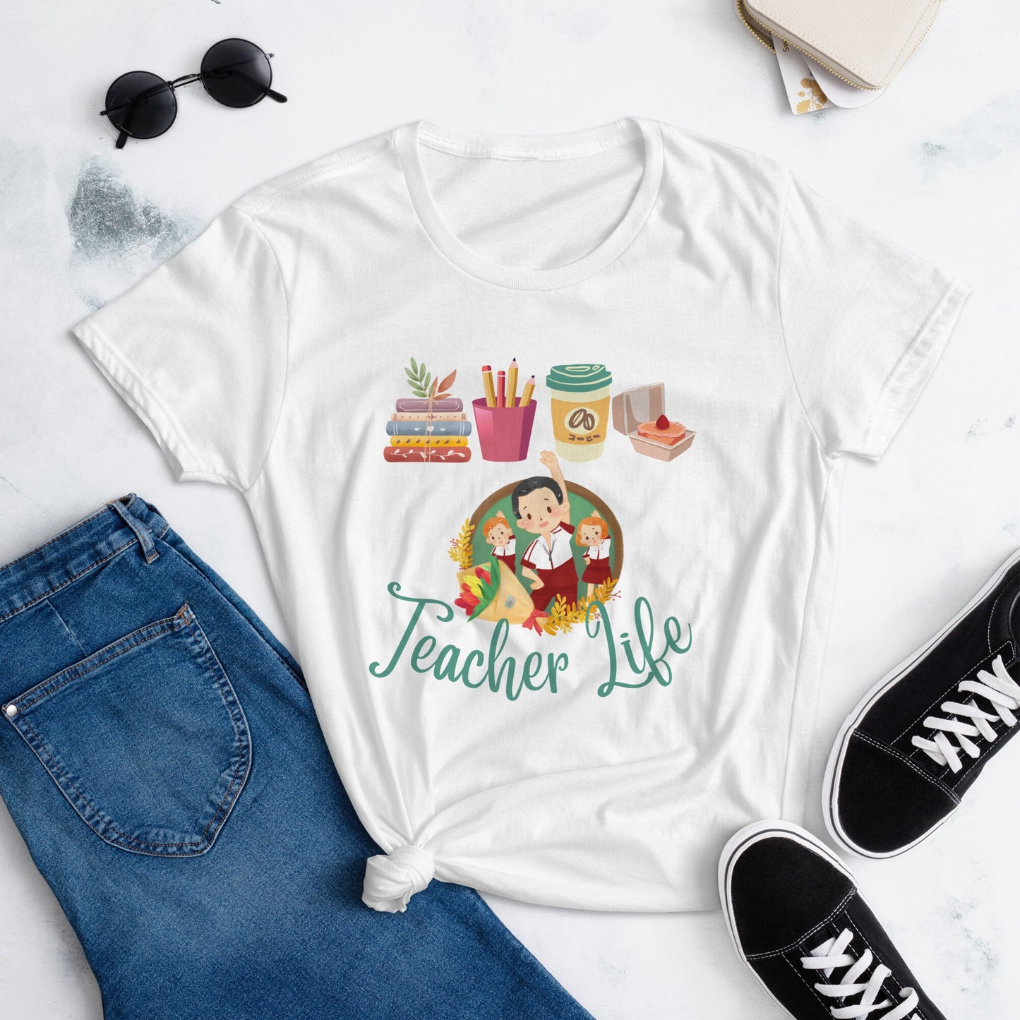 Teacher Life Customized T-shirt/End Of School Gift For Teacher/Teacher Appreciation Week Present/Best Teacher/Thank you