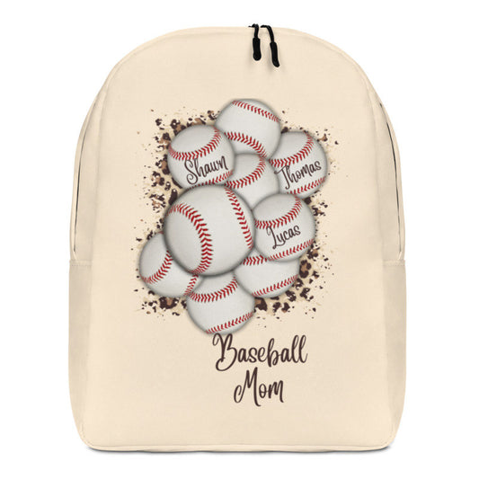 Baseball Mom Minimalist Backpack/Baseball Trip Parent Backpack/Baseball Lovers/Mother's Day Gift/Birthday Present/Wife Gift Idea