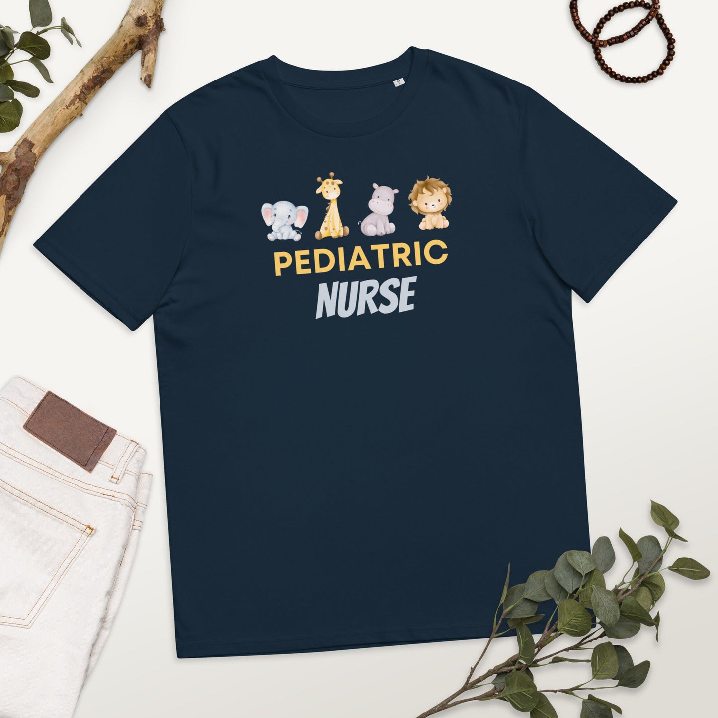 Pediatric Nurse Unisex Organic Cotton T-shirt/Nurse Personalized T-shirt/Nurse Life Customized T-shirt/Birthday Present/Gifts Her