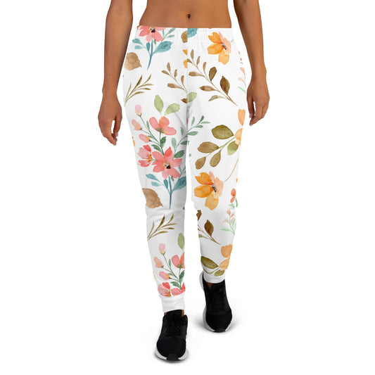 Flower Women's Joggers/Trending Now/Flower Customized Pants/Birthday Present/Gift Ideas For Her/Flower Lovers/Best Friend Gift