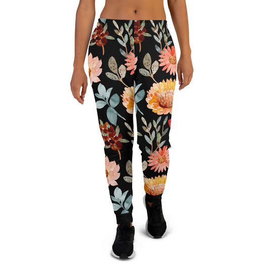 Flower Power Women's Joggers/Trending Now/Flower Customized Pants/Birthday Present/Sister Gift Idea/Flower Lovers/Clothing