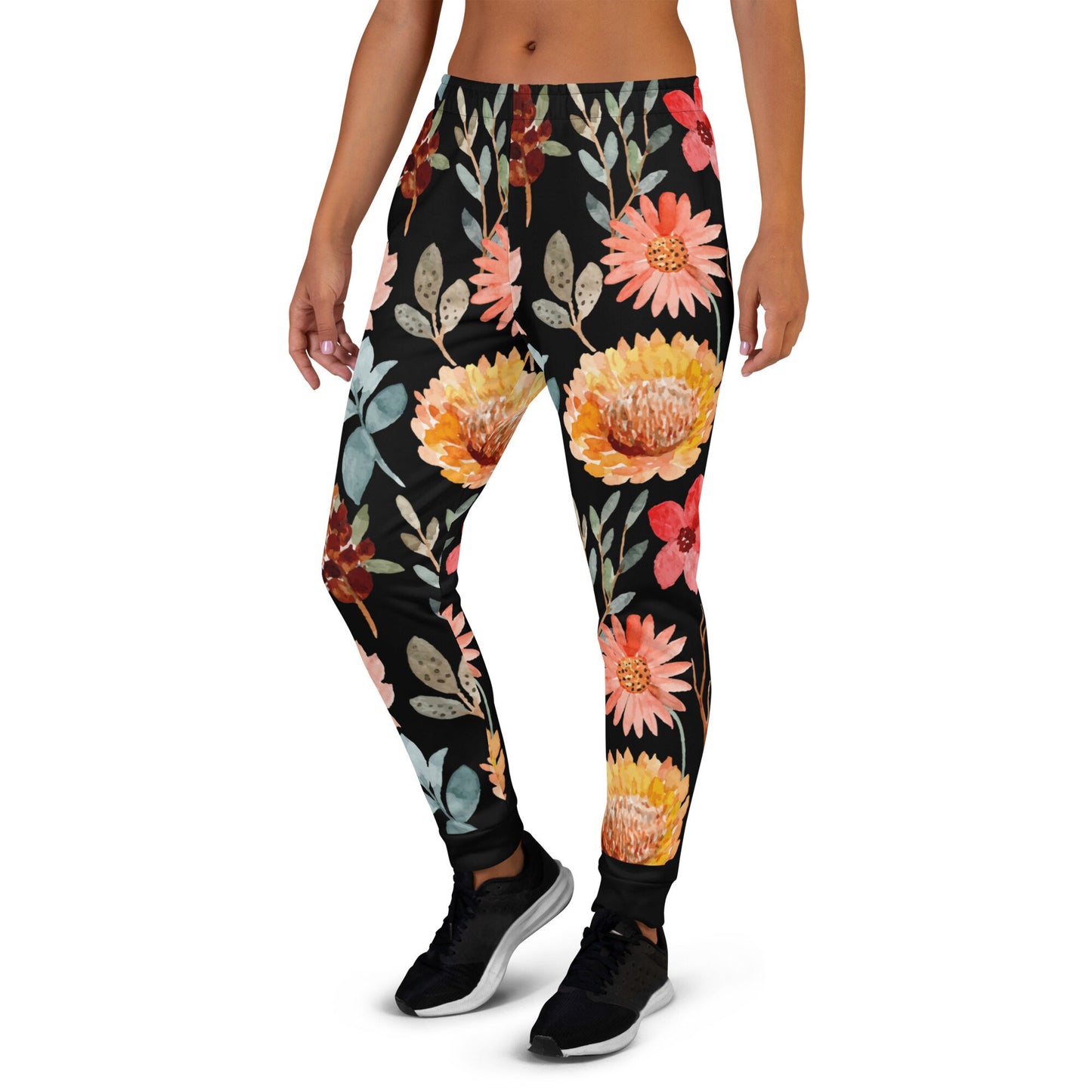 Flower Power Women's Joggers/Trending Now/Flower Customized Pants/Birthday Present/Sister Gift Idea/Flower Lovers/Clothing