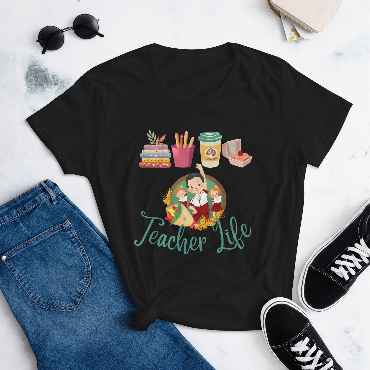 Teacher Life Customized T-shirt/End Of School Gift For Teacher/Teacher Appreciation Week Present/Best Teacher/Thank you