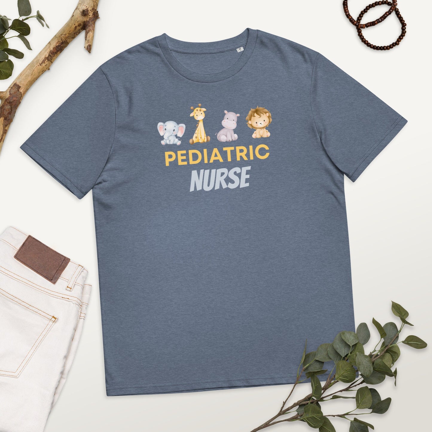 Pediatric Nurse Unisex Organic Cotton T-shirt/Nurse Personalized T-shirt/Nurse Life Customized T-shirt/Birthday Present/Gifts Her