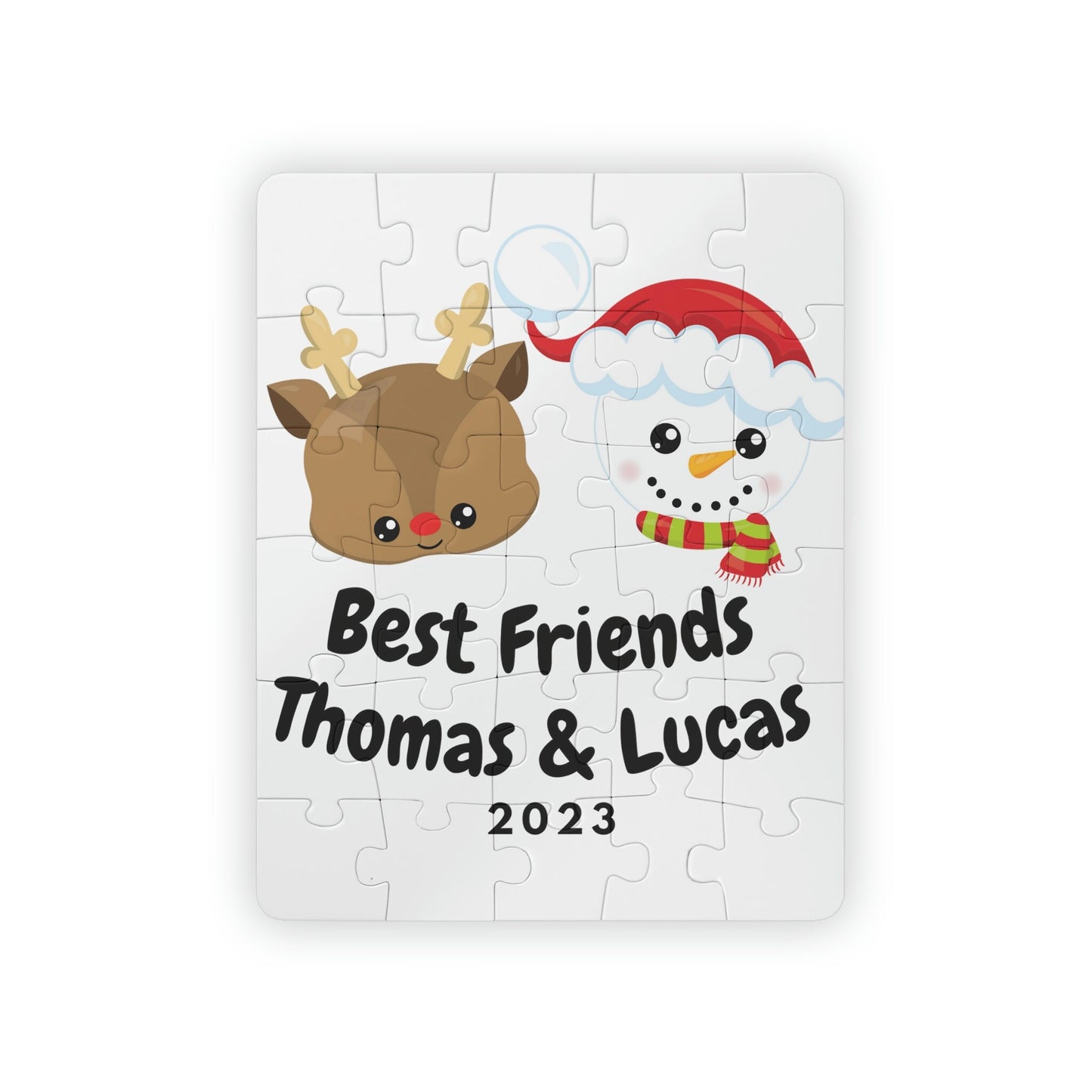 Personalized Name Christmas Kids Puzzle 30-Piece/Best Friends Kids Christmas Gift Idea/Trending Now/Custom Name Gift/Birthday